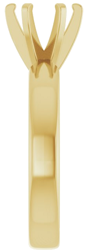 14K Yellow 7 mm Round Solitaire Engagement Ring Mounting (4)