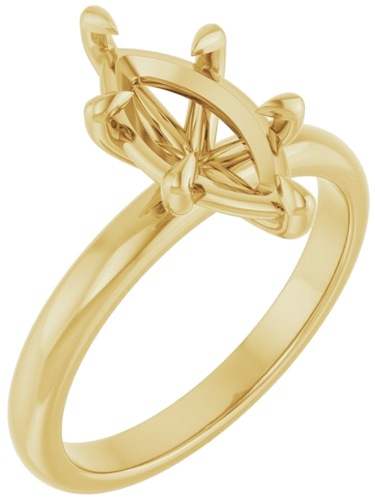 Sužadėtuvių Žiedas „Claw-Prong“ 10k yellow gold Marquise 12mm x 6mm (1)