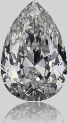 0.54 carat F-VVS2 Natūralus Pear Deimantas (1)