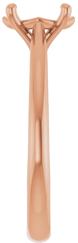 14K Rose 8x6 mm Oval Solitaire Engagement Ring Mounting (4)