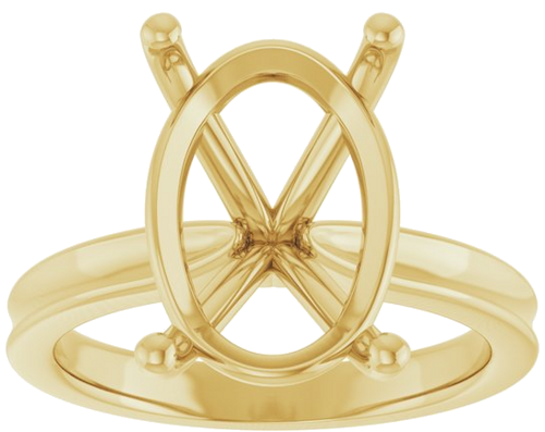 Sužadėtuvių Žiedas 14k yellow gold Elongated Cushion 14mm x 10mm (3)