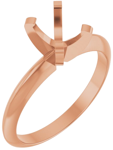 Sužadėtuvių Žiedas „Lightweight Solitaire“ 14k rose gold Oval 7mm x 5mm (1)