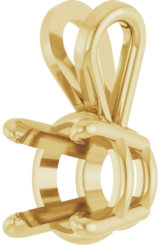 Pakabukas „Round 4-Prong Basket“ 14k yellow gold Round 6mm (2)