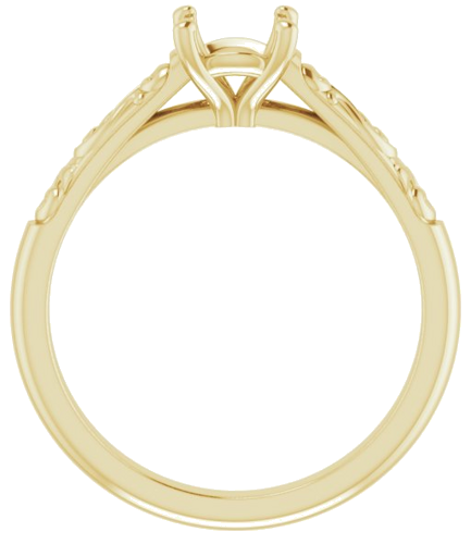Sužadėtuvių Žiedas „Solitaire“ 14k yellow gold Round 6mm (2)