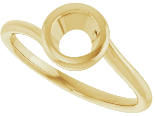 Sužadėtuvių Žiedas „Bezel-Set Solitaire“ 14k yellow gold Round 6.5mm (5)