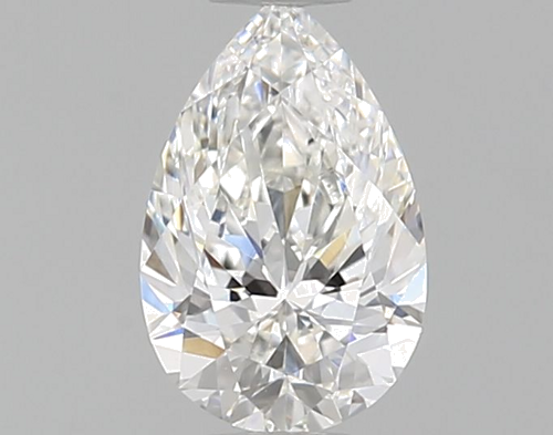 0.47 carat F-VVS2 Natūralus Pear Deimantas (1)