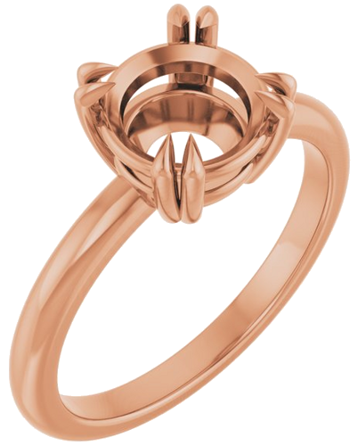 Sužadėtuvių Žiedas „Double Claw-Prong Solitaire“ 14k rose gold Round 8mm (1)