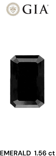 1.56 carat Fancy Black-VVS2 Natūralus Emerald Deimantas (1)