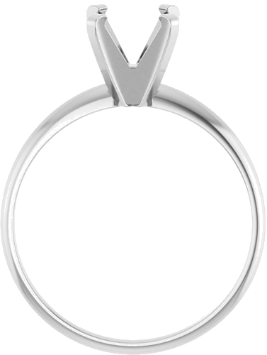 Platinum 7 mm Round Ultra-Lightweight Solitaire Engagement Ring Mounting (2)