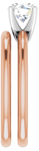 14K Rose   White  6 mm Round Solitaire Engagement Ring Mounting (9)