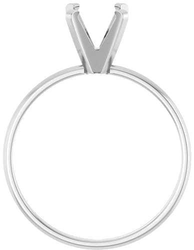 Sužadėtuvių Žiedas „Solitaire“ 14k white gold Round 6.4mm (2)