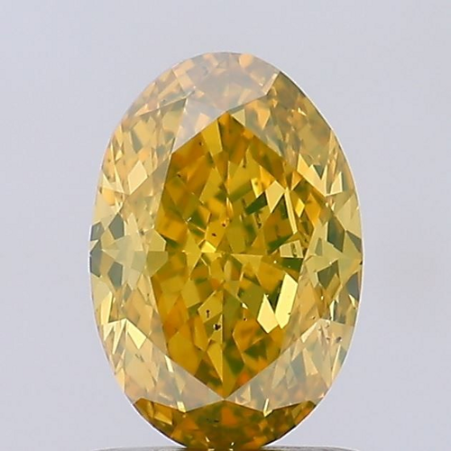 1.51 carat Fancy Deep Brownish Orangey Yellow-SI2 Natūralus Oval Deimantas (1)