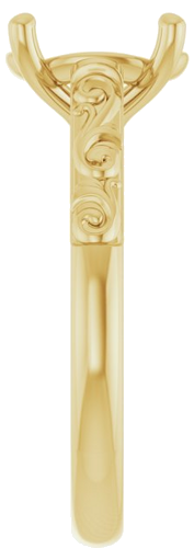 Sužadėtuvių Žiedas „Solitaire“ 14k yellow gold Oval 10mm x 8mm (4)