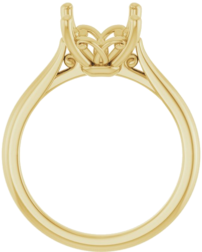 Sužadėtuvių Žiedas „Solitaire“ 14k yellow gold Emerald 10mm x 8mm (2)