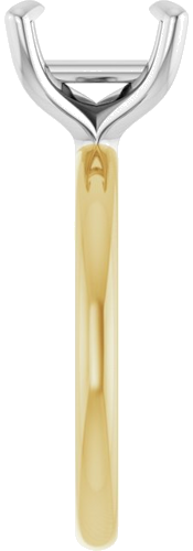 Sužadėtuvių Žiedas „Solitaire“ 14k yellow/white gold Square 7.5mm (4)