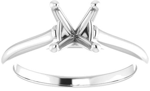 Sužadėtuvių Žiedas „Solitaire“ 585 Baltojo Aukso Oval 8mm x 6mm (3)