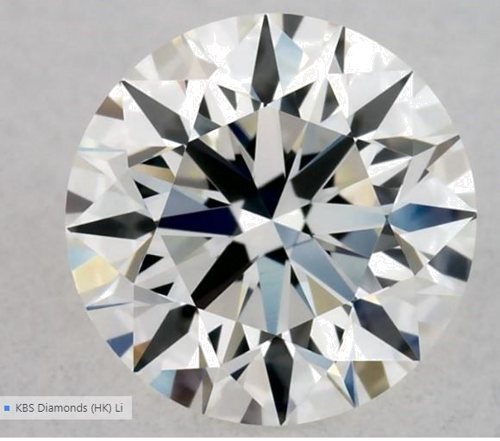 0.54 carat H-VVS2 Excellent cut Natūralus Round Deimantas (1)