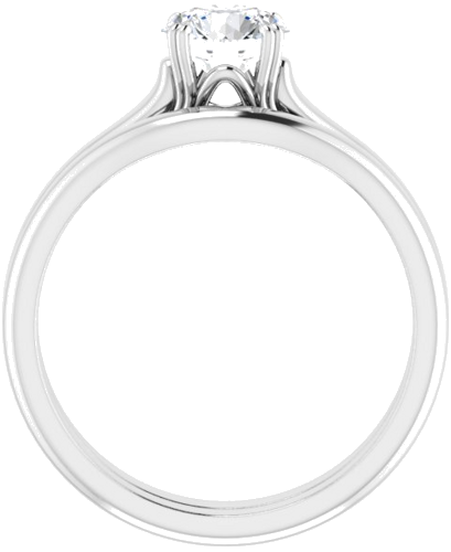 Sužadėtuvių Žiedas „Solitaire“ 14k white gold Round 6mm (7)