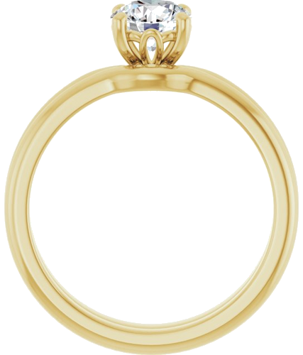 14K Yellow 5.8 mm Round Solitaire Engagement Ring Mounting (7)