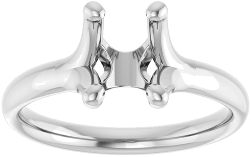Sužadėtuvių Žiedas „Solitaire“ 14k white gold Emerald 7mm x 5mm (3)