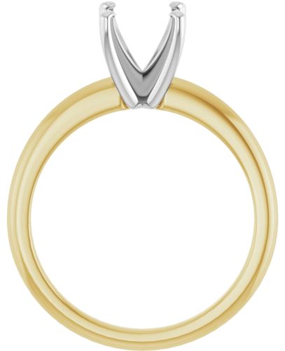 Sužadėtuvių Žiedas „Solitaire“ 585 Baltojo Ir Geltonojo Aukso Round 7.4mm (2)