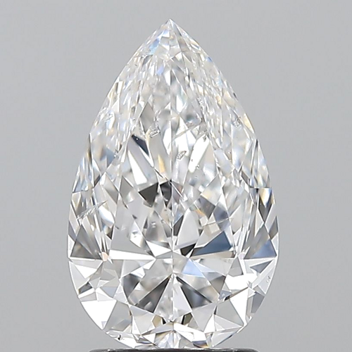 2.0 carat D-SI2 Natūralus Pear Deimantas (1)