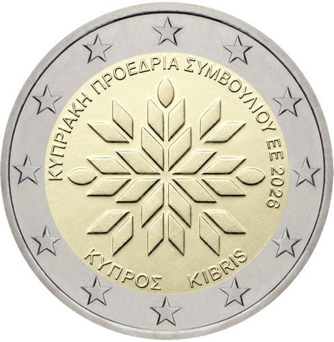 2026 Kipra ES Padomes prezidentūra 2 eiro monēta (1)