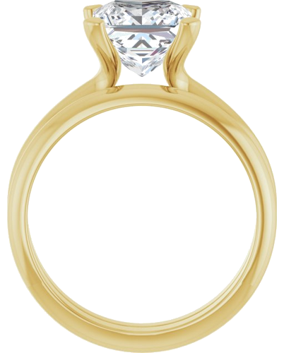 Sužadėtuvių Žiedas „Solitaire“ 14k yellow gold Square 7.5mm (7)