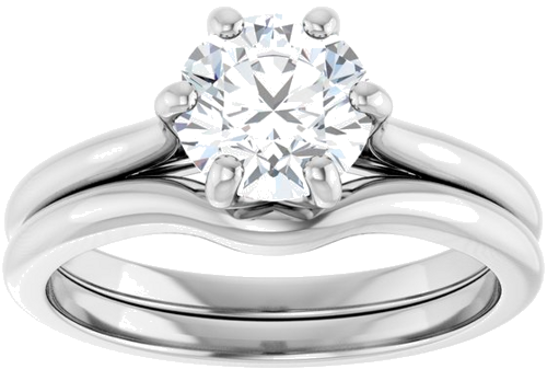 Platinum 7 mm Round Solitaire Engagement Ring Mounting (8)