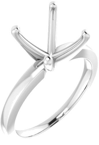 Sužadėtuvių Žiedas „Solitaire“ 417 Baltojo Aukso Round 10mm (1)