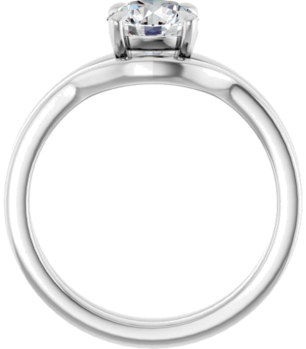 Sužadėtuvių Žiedas „Claw-Prong Solitaire“ 14k white gold Round 6.5mm (7)