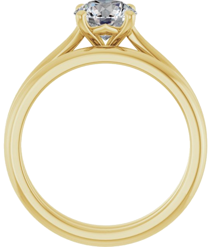 Sužadėtuvių Žiedas „Solitaire“ 18k yellow gold Round 6.5mm (7)