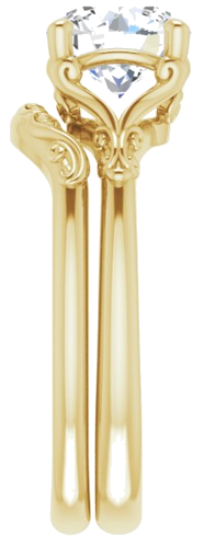 Sužadėtuvių Žiedas „Solitaire“ 14k yellow gold Round 7.4mm (9)