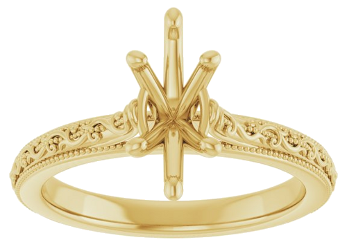 14K Yellow  10x5 mm Marquise Solitaire Engagement Ring Mounting (3)