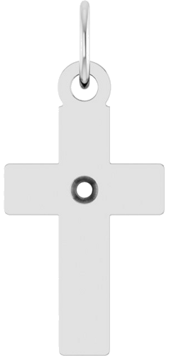 Pakabukas „Accented Cross“ 14k white gold Round 1.5mm (1)