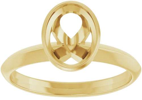 Sužadėtuvių Žiedas „Bezel-Set Solitaire“ 14k yellow gold Oval 8mm x 6mm (3)