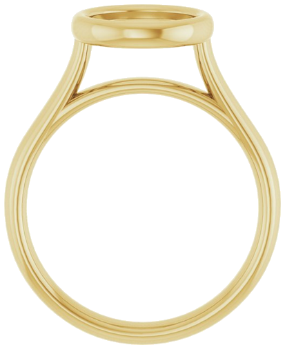 Sužadėtuvių Žiedas „Bezel-Set Solitaire“ 585 Geltonojo Aukso Round 8.2mm (2)