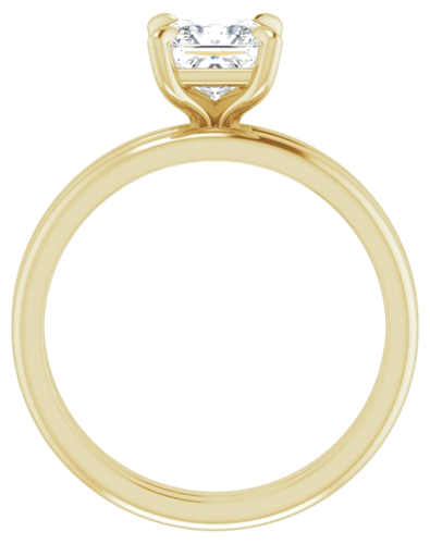 14K Yellow  5.5x5.5 mm Square Solitaire Engagement Ring Mounting (7)