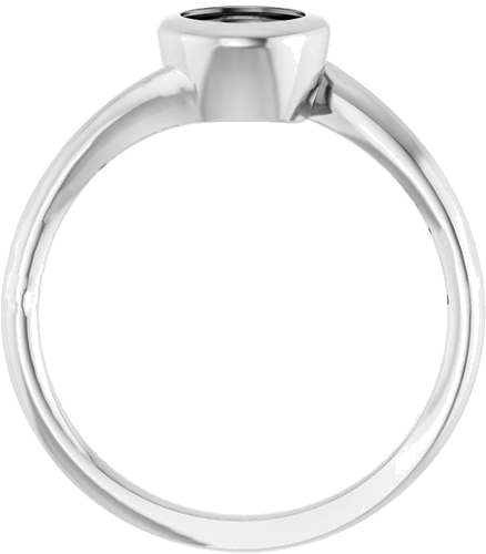 Sužadėtuvių Žiedas „Bezel-Set Solitaire“ 585 Baltojo Aukso Round 6.5mm (2)