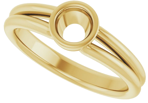 Sužadėtuvių Žiedas „Bezel-Set Solitaire“ 14k yellow gold Round 4.8mm (5)