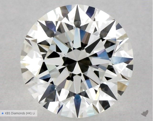 0.56 carat G-VVS2 Excellent cut Natūralus Round Deimantas (1)