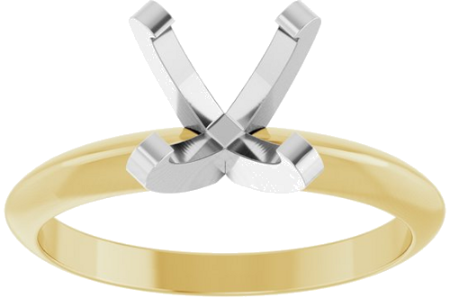 Sužadėtuvių Žiedas „Lightweight Solitaire“ 14k yellow/white gold Square 5.5mm (3)