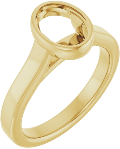 Sužadėtuvių Žiedas „Bezel-Set Solitaire“ 14k yellow gold Oval 8mm x 6mm (1)