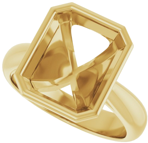 Sužadėtuvių Žiedas „Bezel-Set Solitaire“ 14k yellow gold Emerald 11mm x 9mm (5)