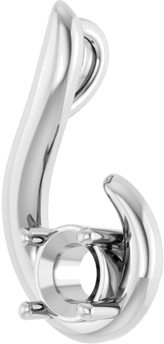 Pakabukas „Freeform“ 14k white gold Round 5.5mm (2)