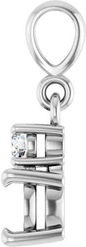 Pakabukas „Accented“ 14k white gold Round 5mm (3)