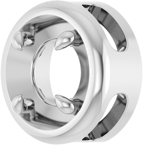 Pakabukas „Solitaire Slide“ 14k white gold Round 6mm (2)
