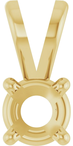Pakabukas „Round 4-Prong Basket“ 10k yellow gold Round 4mm (1)