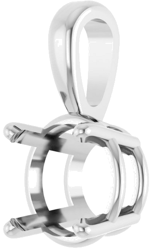 Pakabukas „Solitaire“ 585 Baltojo Aukso Round 7.5mm (2)