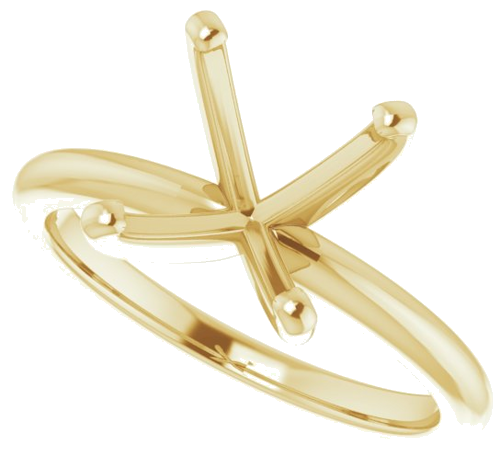 18K Yellow  11x9 mm Oval Solitaire Engagement Ring Mounting (5)